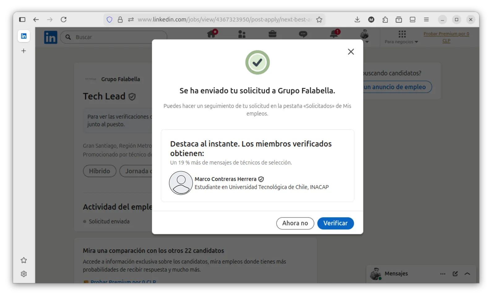 Finalizar solicitud sencilla