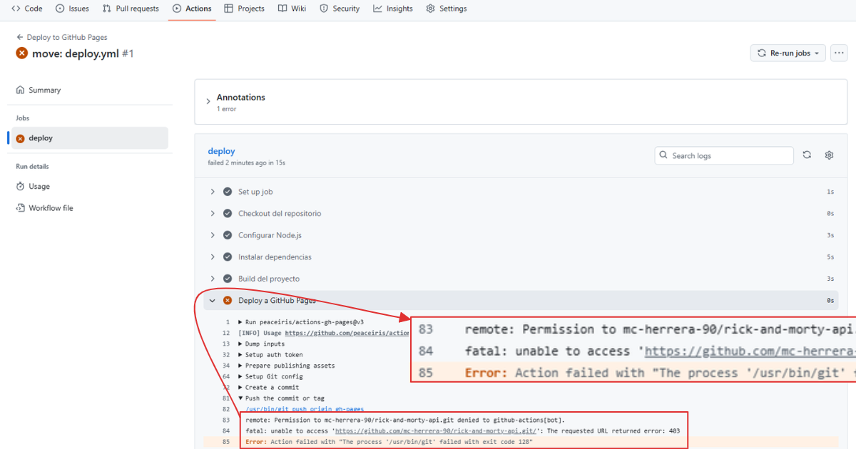 Problemas de permisis
