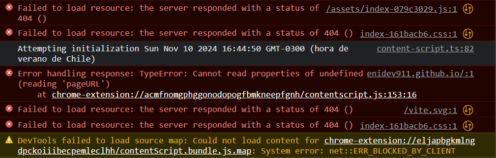 Mensajes de la consola