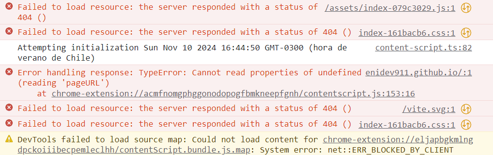 Mensajes de la consola