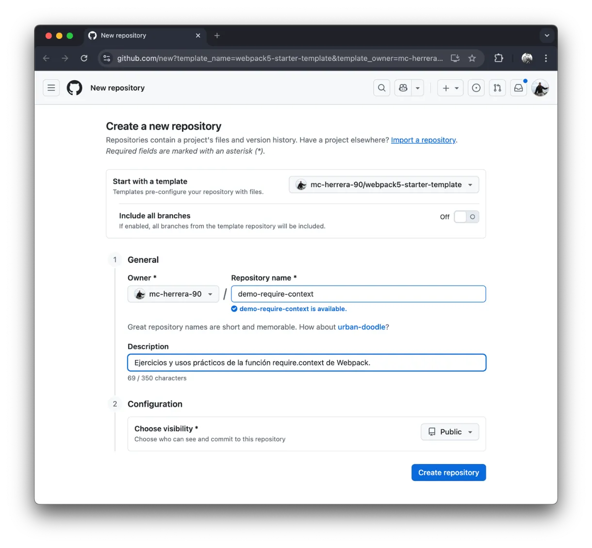 New starter template