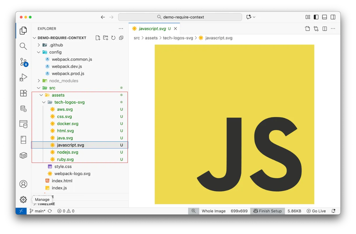 assets para la galería